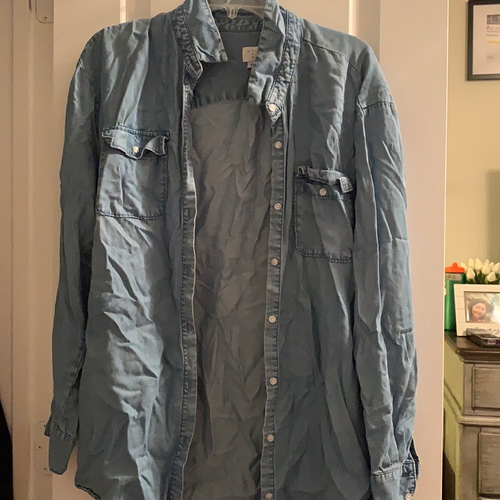 Denim Collar Shirt